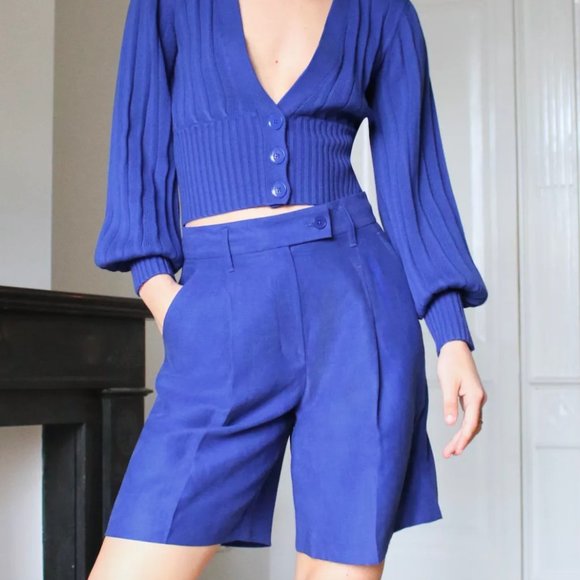 NWT Wilfred The Effortless Linen 7" Short - Blue - Picture 1 of 8
